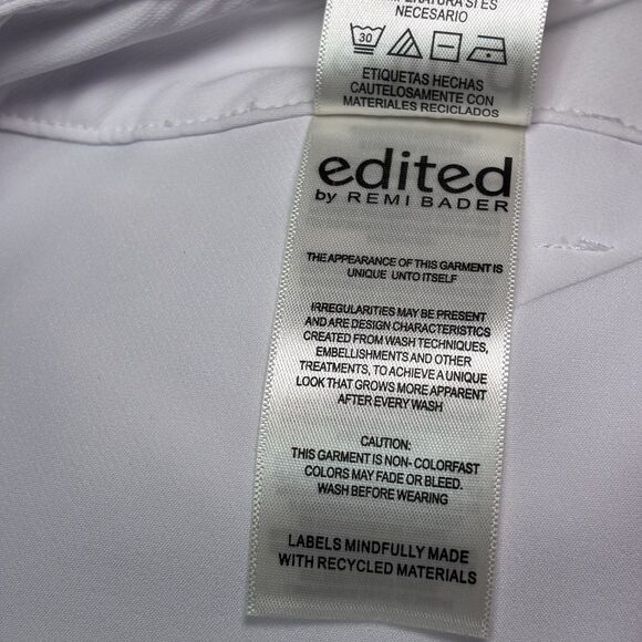 Edited by Remi Bader Women's Trouser Short Size 8 White NWT - Picture 11 of 11